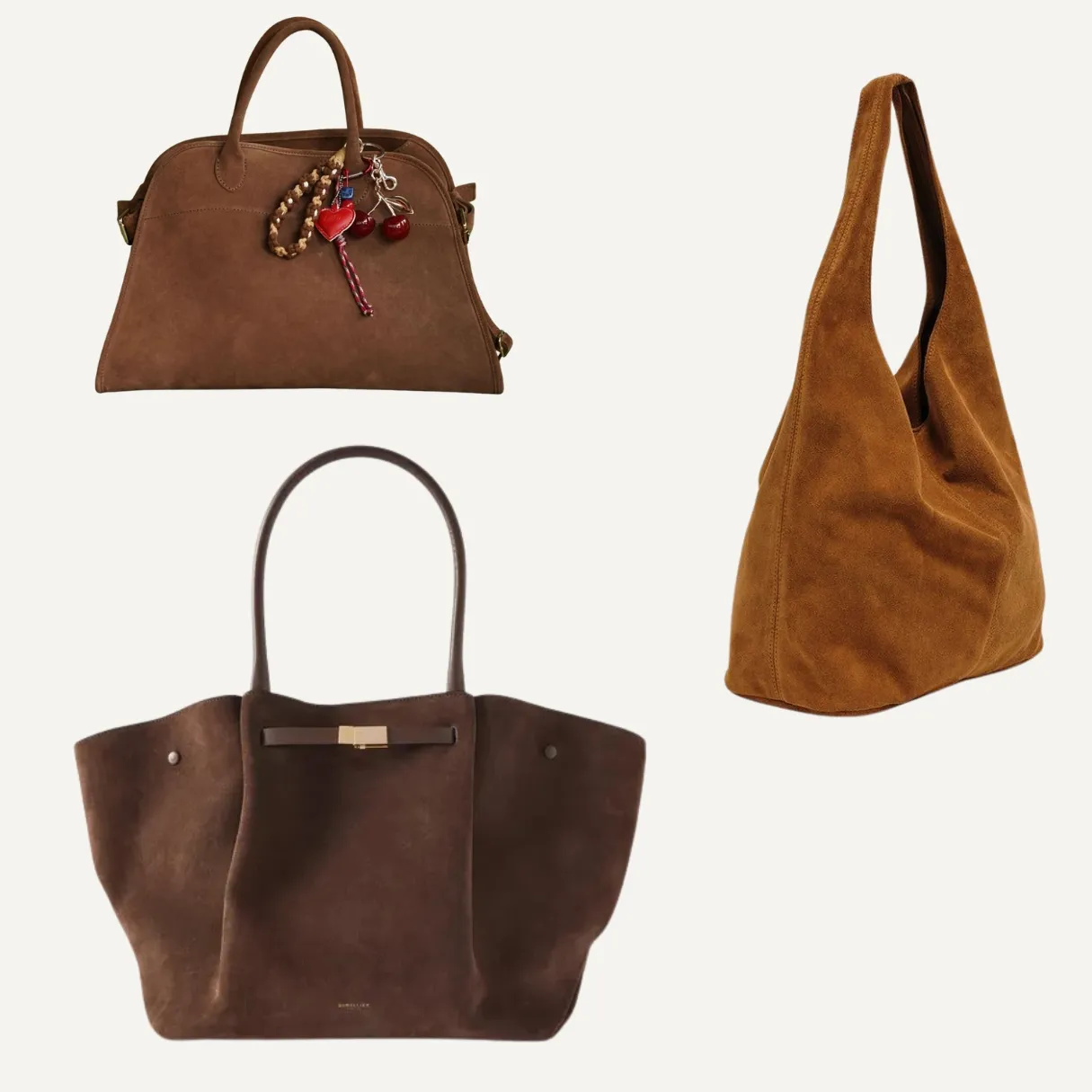 Suede Bags & Brown Tones